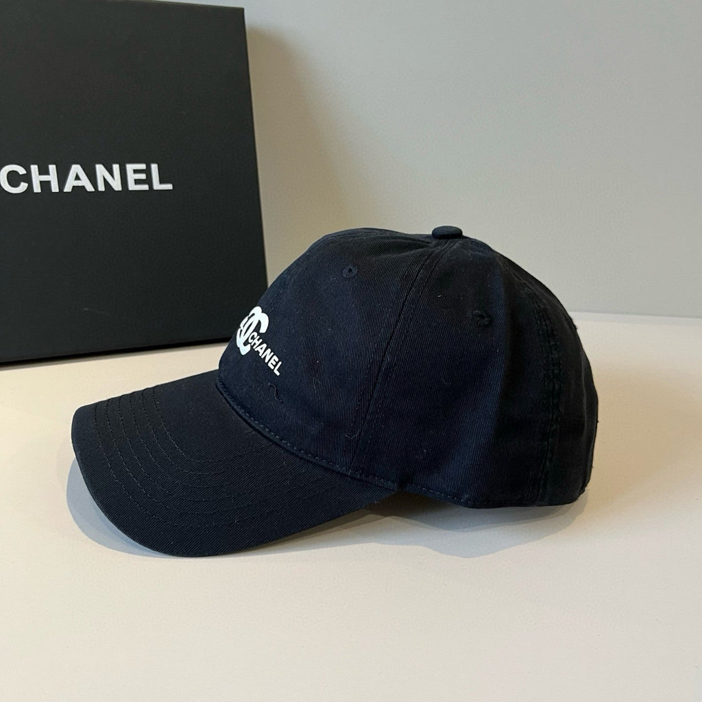 CHANEL BASEBALL HAT IN BLACK COTTON 672897