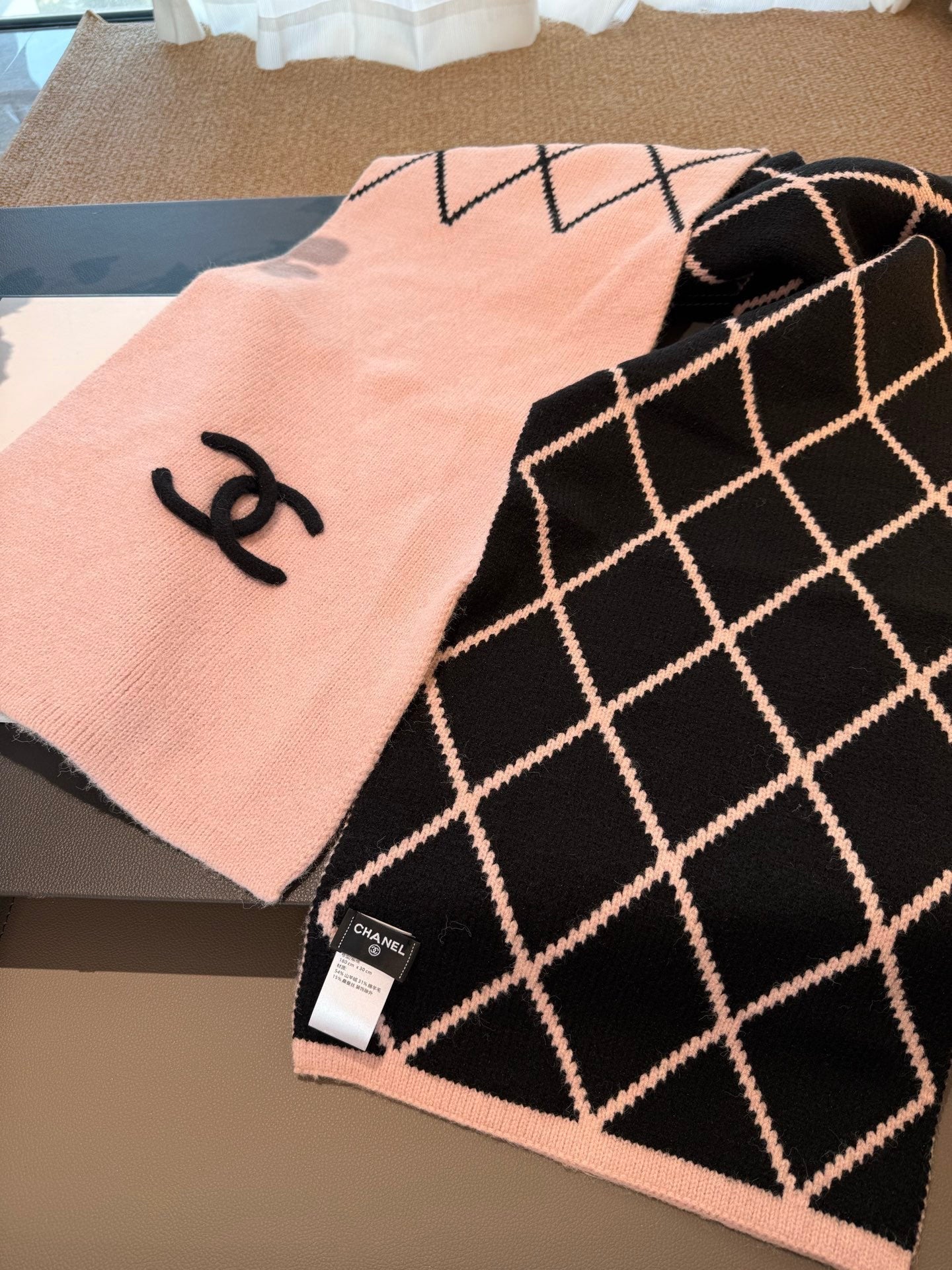 CHANEL 25S SCARF 180 CM IN WOOL CASHMERE 943030