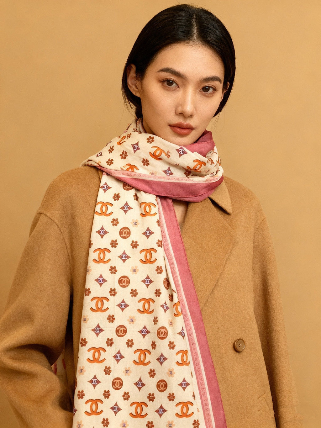 CHANEL 25S SCARF 140 IN CASHMERE 931507
