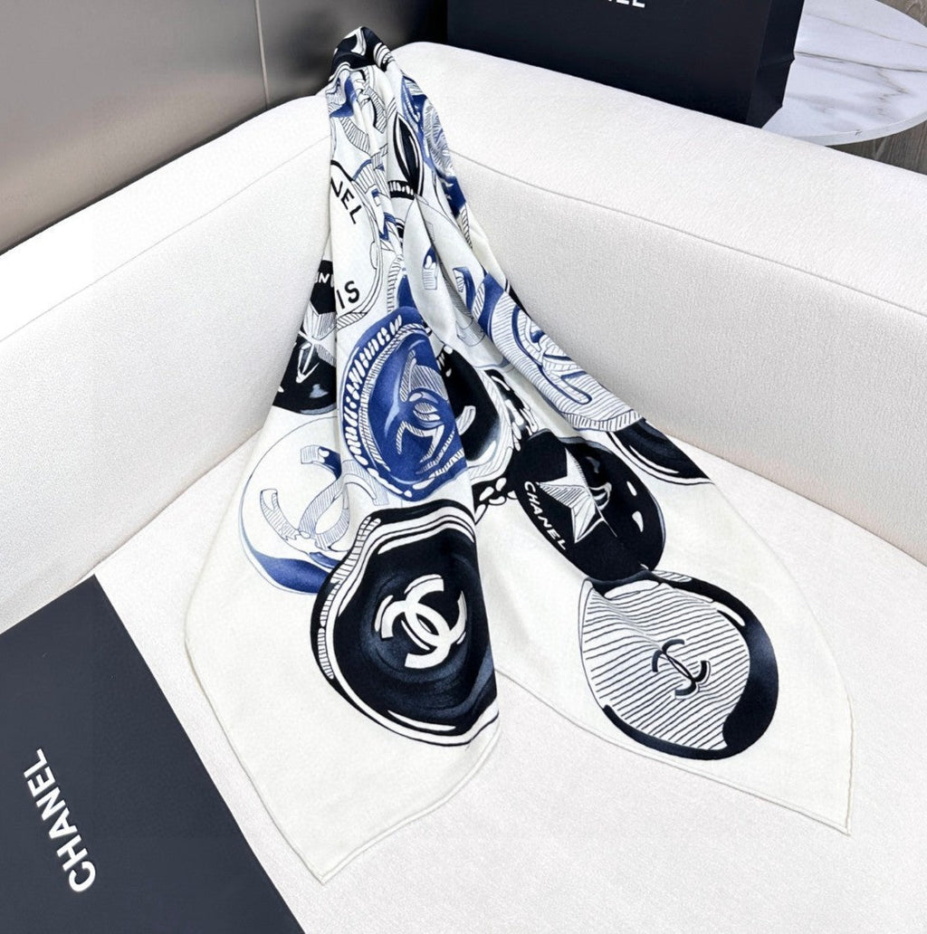 CHANEL 25S SCARF 140 IN CASHMERE 991916