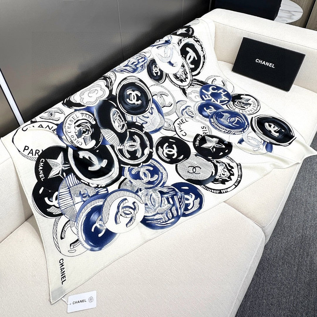 CHANEL 25S SCARF 140 IN CASHMERE 991916