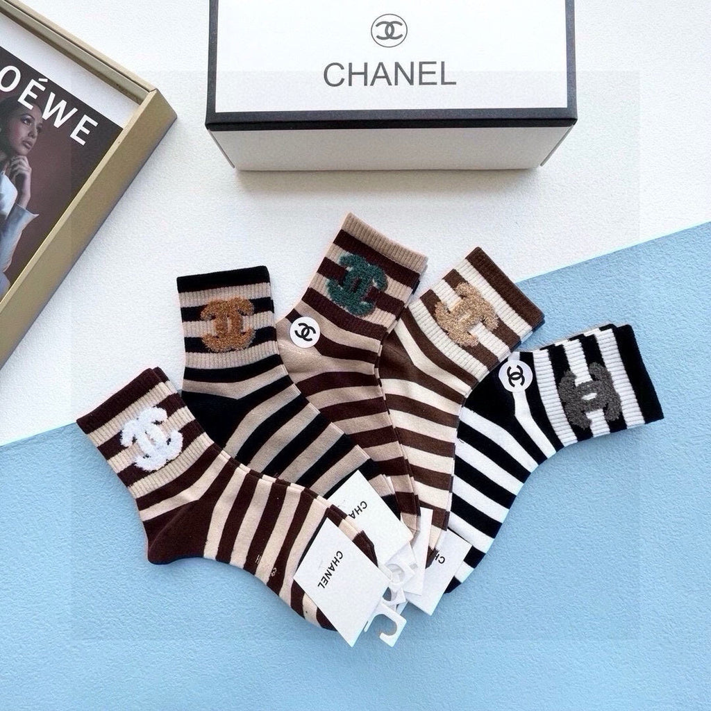 CHANEL LOW-CUT SOCKS 409649 ( 1 BOX )