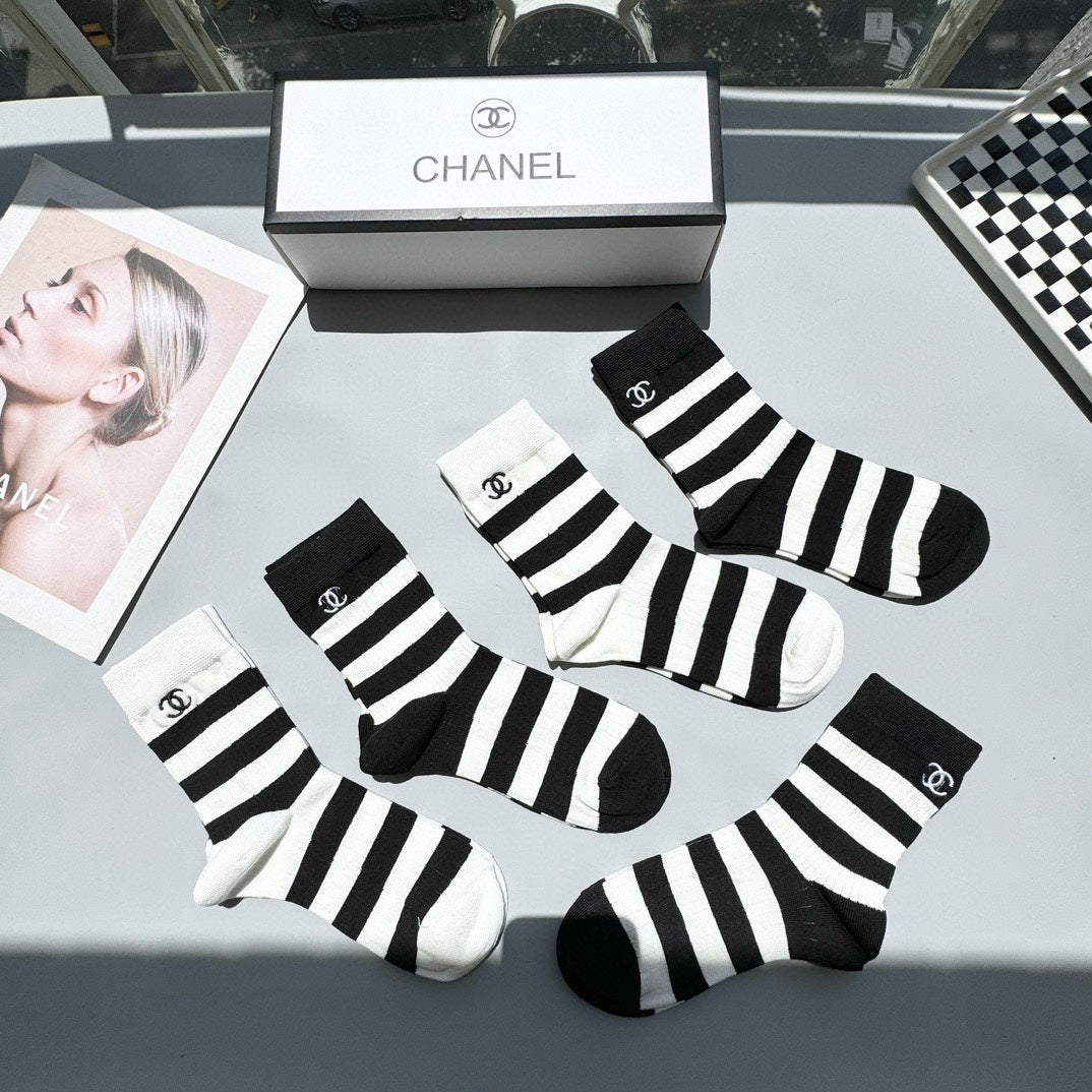 CHANEL LOW-CUT SOCKS 409454 ( 1 BOX )