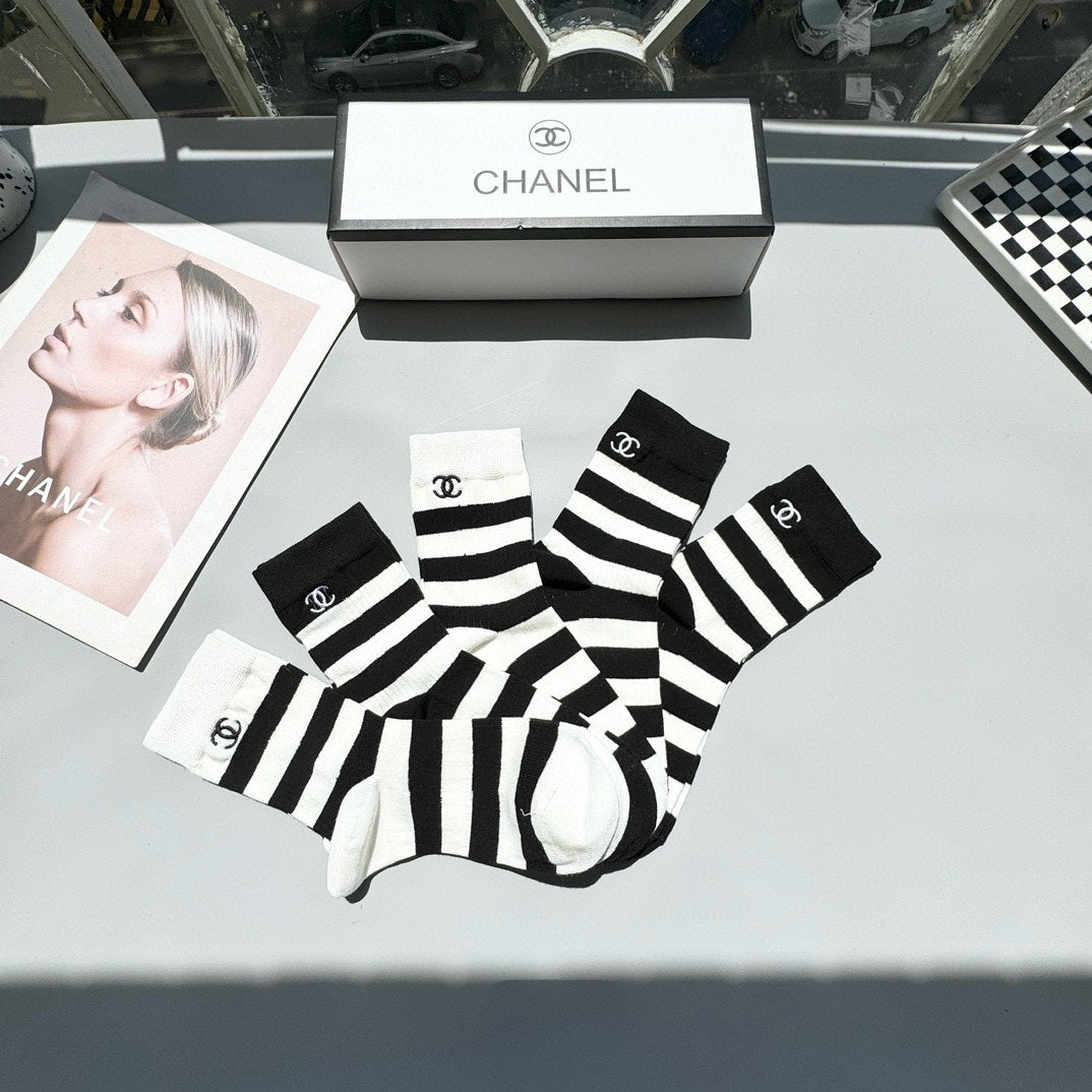 CHANEL LOW-CUT SOCKS 409454 ( 1 BOX )