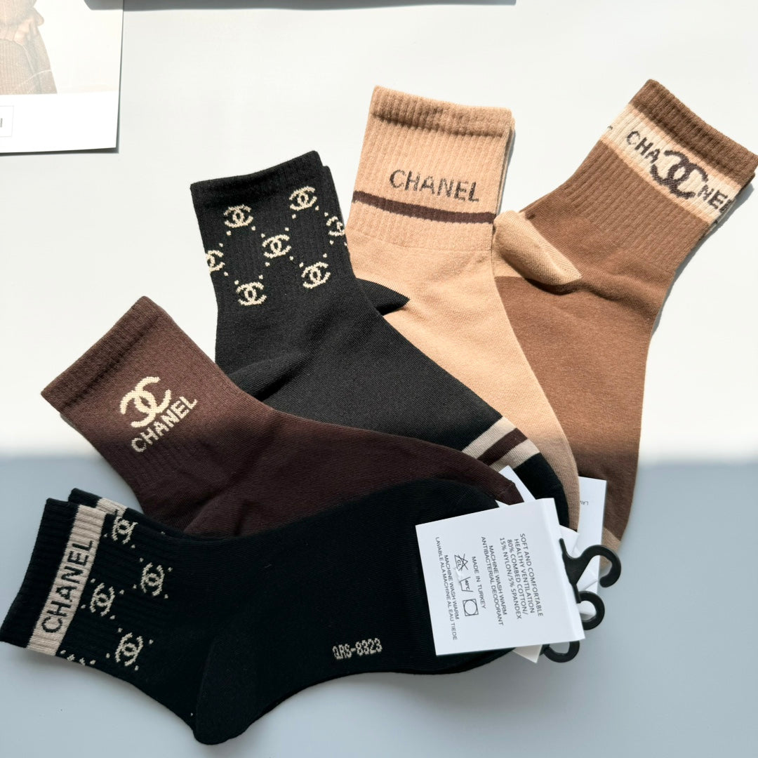 CHANEL LOW-CUT SOCKS 409458 ( 1 BOX )
