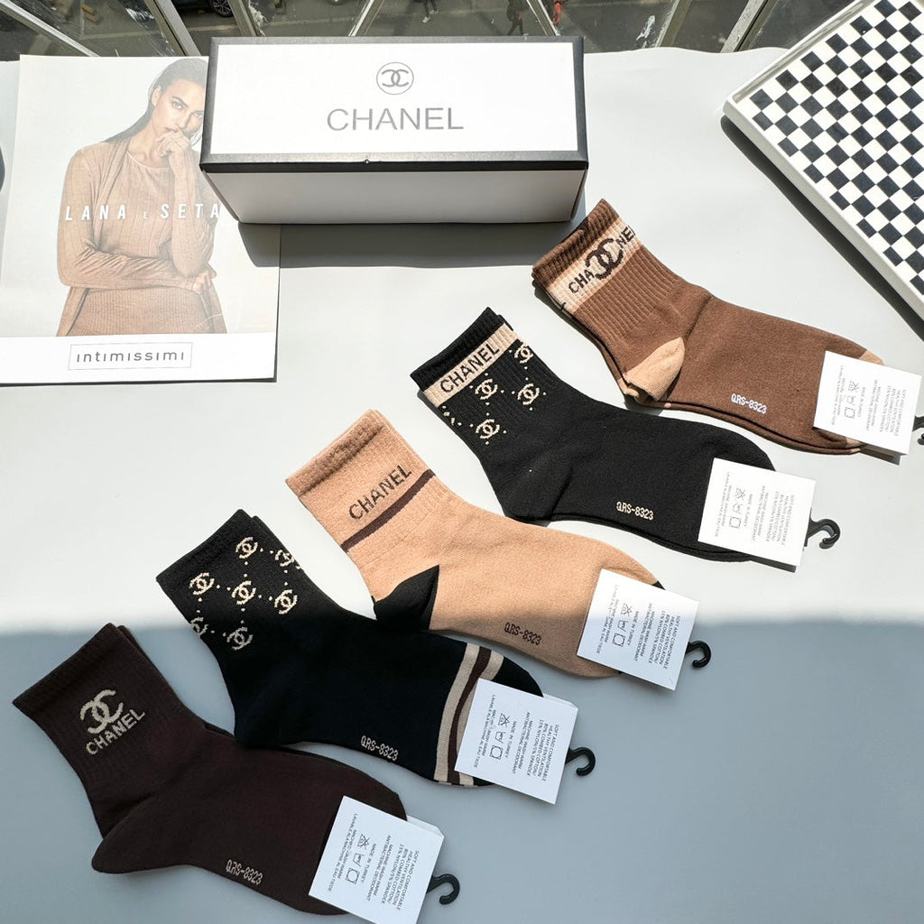 CHANEL LOW-CUT SOCKS 409458 ( 1 BOX )