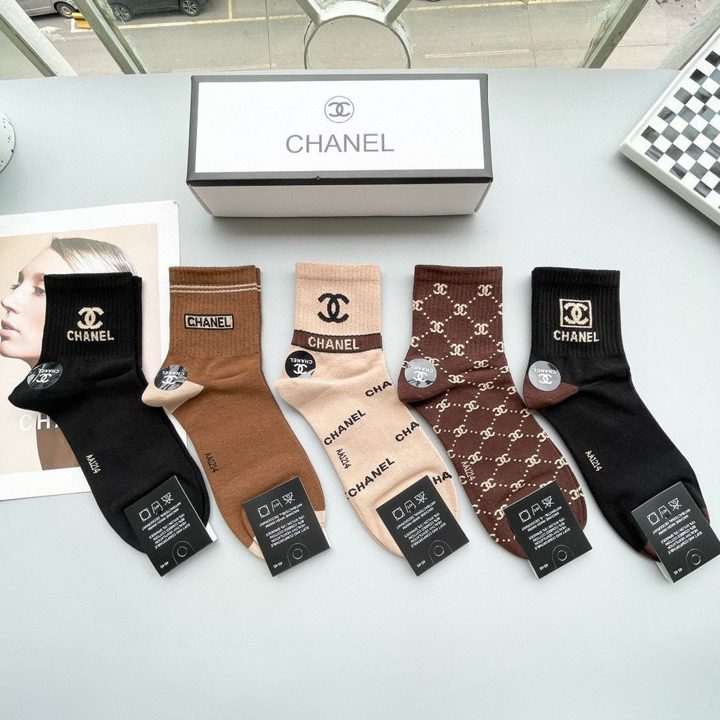 CHANEL LOW-CUT SOCKS 409493 ( 1 BOX )