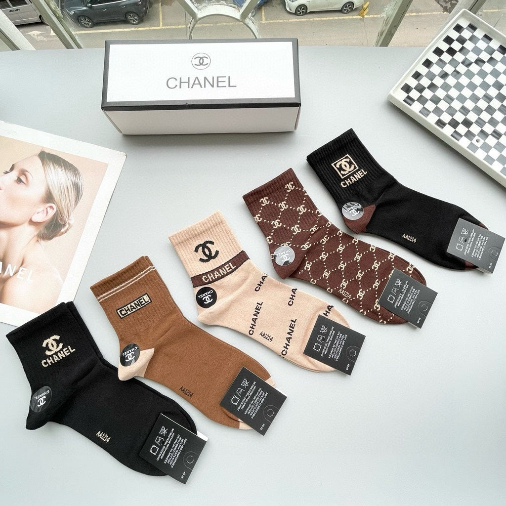 CHANEL LOW-CUT SOCKS 409493 ( 1 BOX )