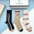 CHANEL CREW SOCKS 410909 ( 1 BOX )