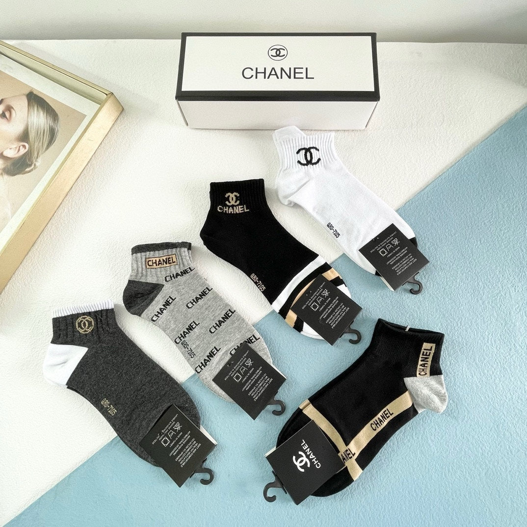 CHANEL LOW-CUT SOCKS 416035 ( 1 BOX )