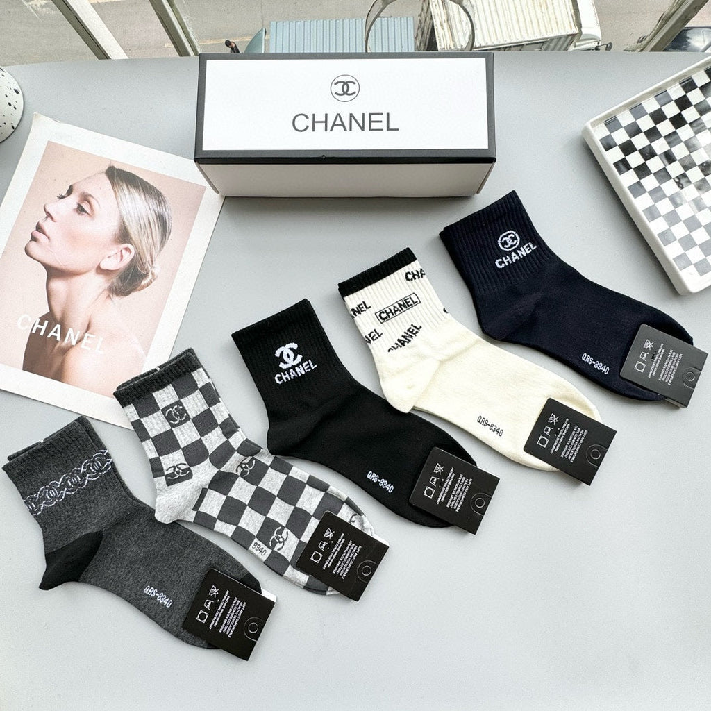 CHANEL LOW-CUT SOCKS 416046 ( 1 BOX )