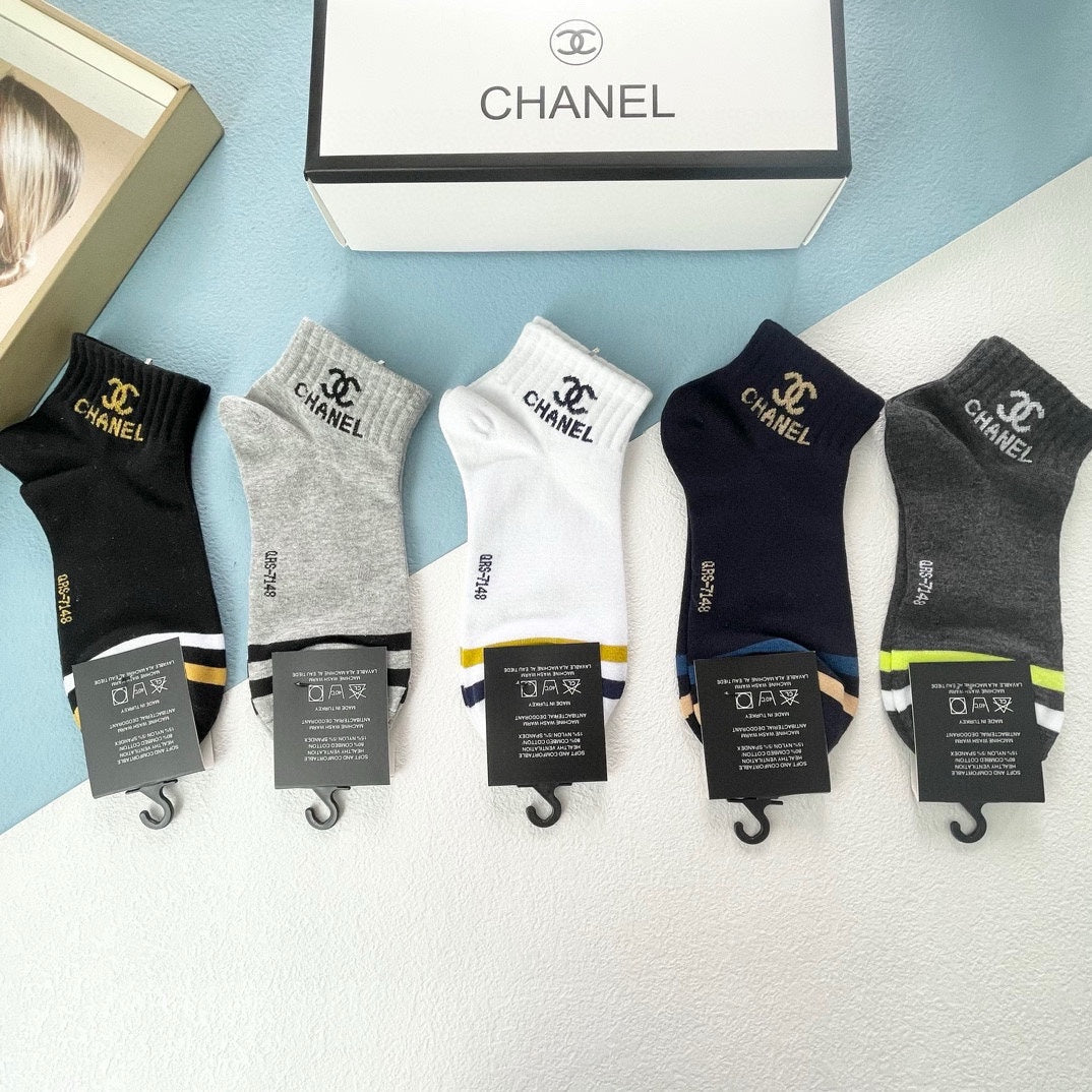 CHANEL LOW-CUT SOCKS 417401 ( 1 BOX )