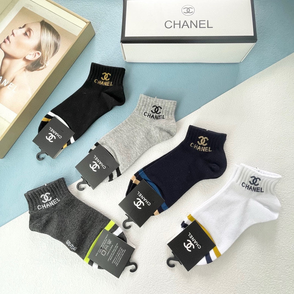 CHANEL LOW-CUT SOCKS 417401 ( 1 BOX )