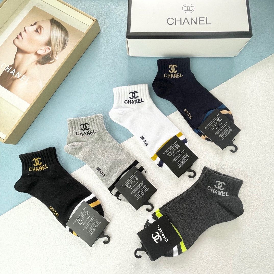 CHANEL LOW-CUT SOCKS 417401 ( 1 BOX )