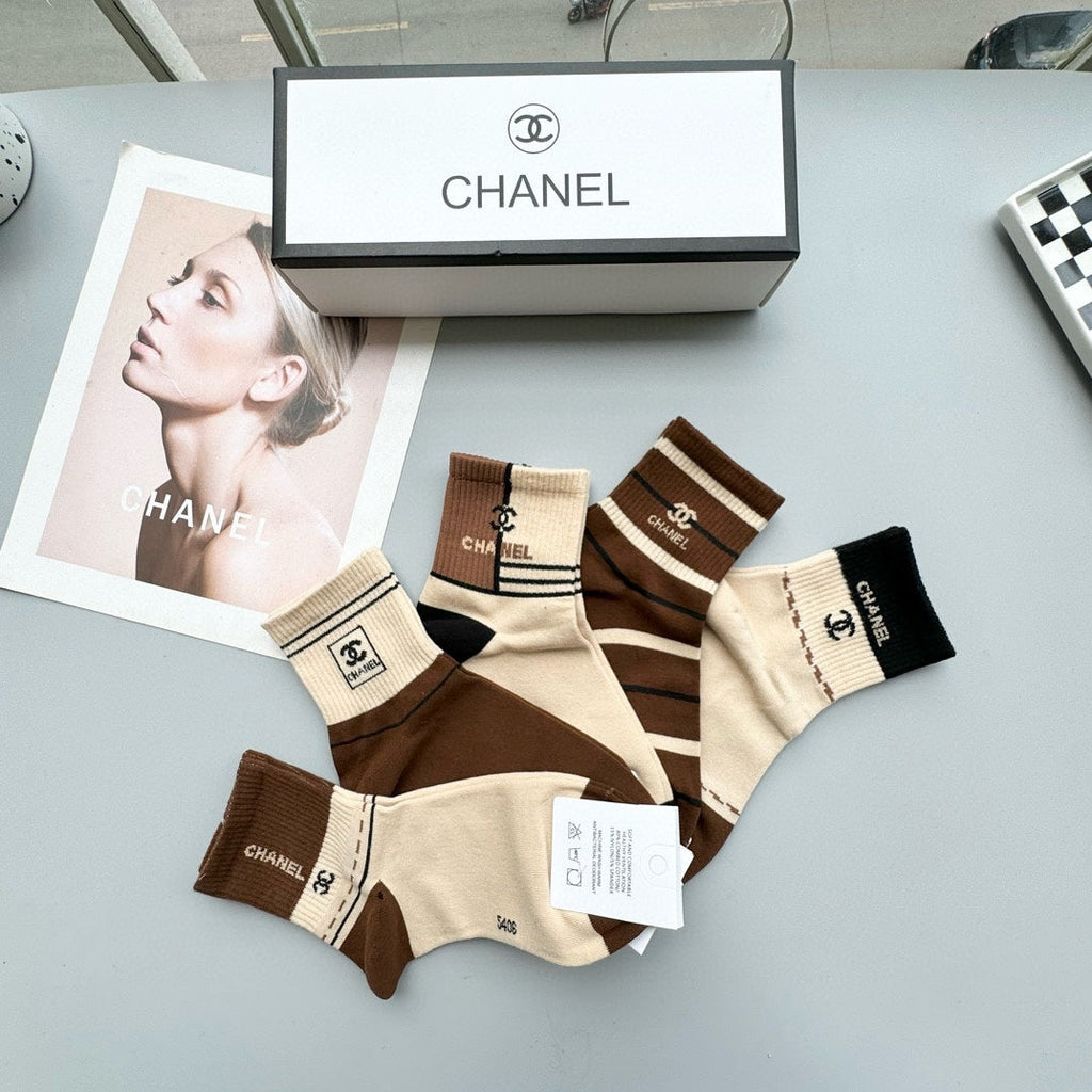 CHANEL LOW-CUT SOCKS 423898 (1 BOX)