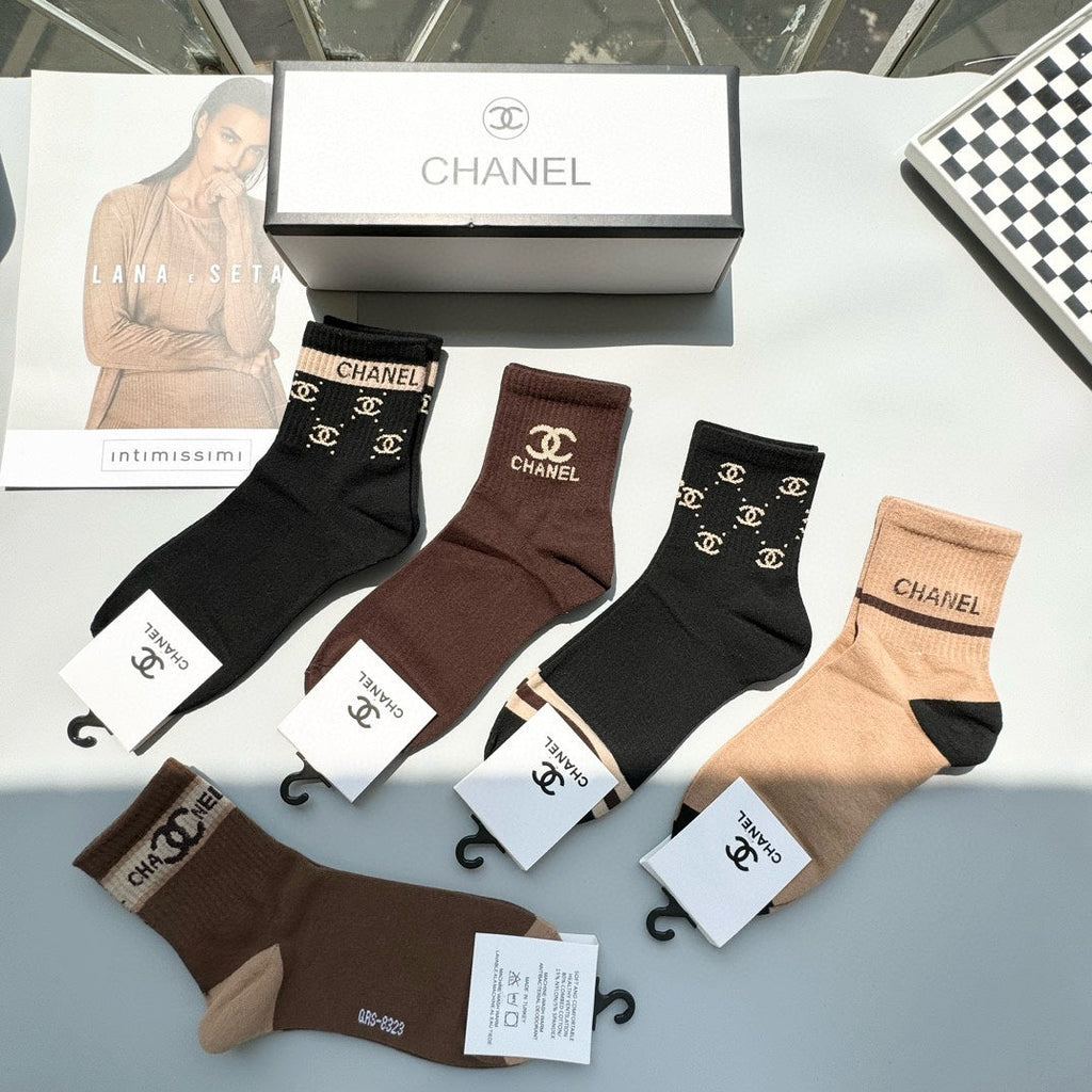 CHANEL ANKLE SOCKS 423689 (1 BOX)
