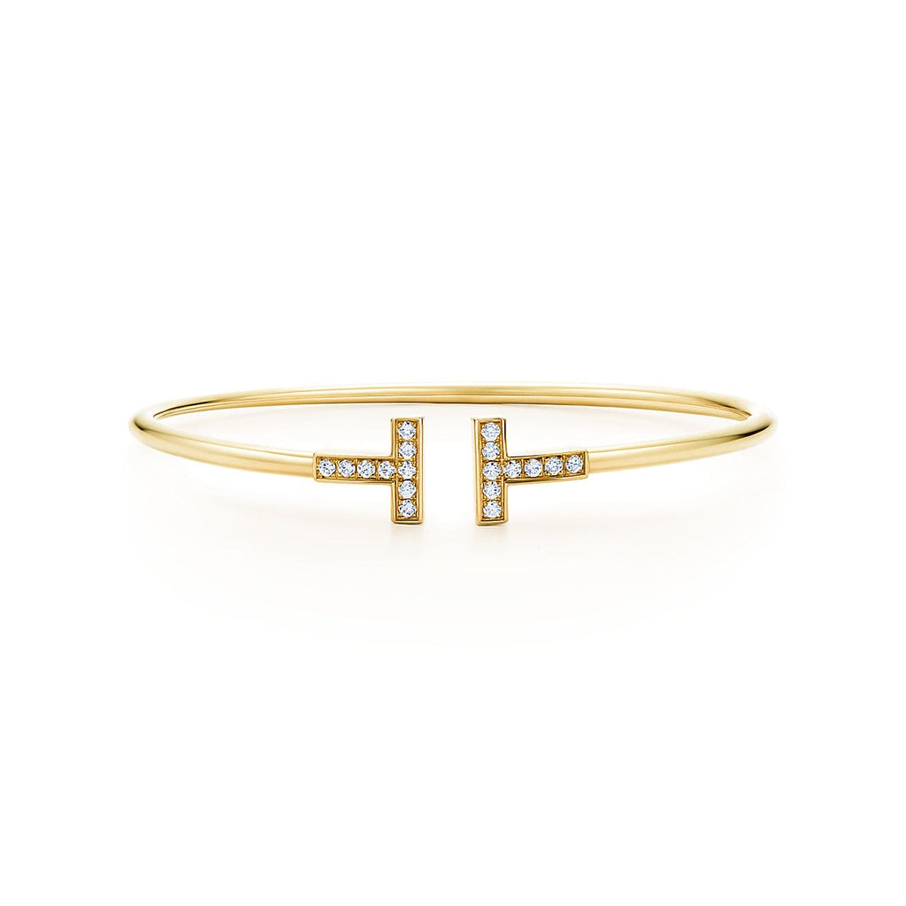 18K Tiffany Diamond Wire Bracelet