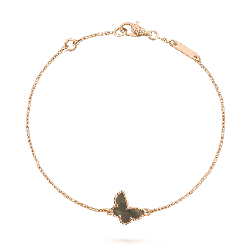 VCA BUTTERFLY ONYX BUTTERFLY BRACELET